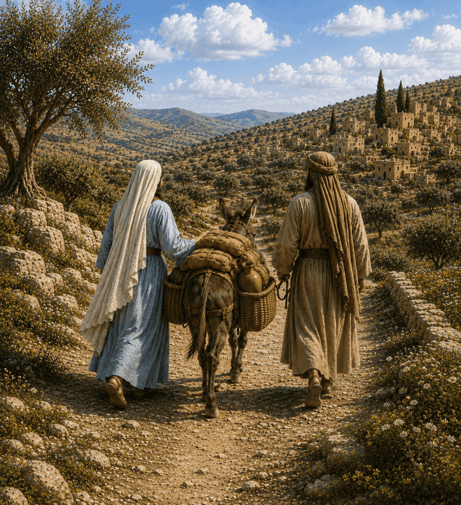 Mary travels to visit Elizabeth in the hill country
