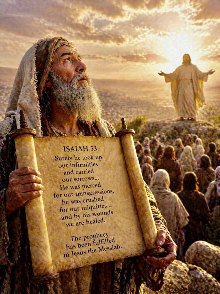 Second Sorrowful Mystery of the Rosary. Jesus is scourged at the pillar, fulfilling the prophecy of Isaiah that He would suffer for the sins of His people.