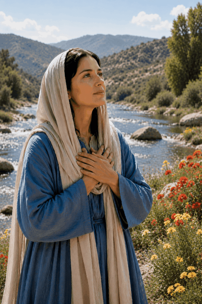Mary helps Elizabeth during her pregnancy