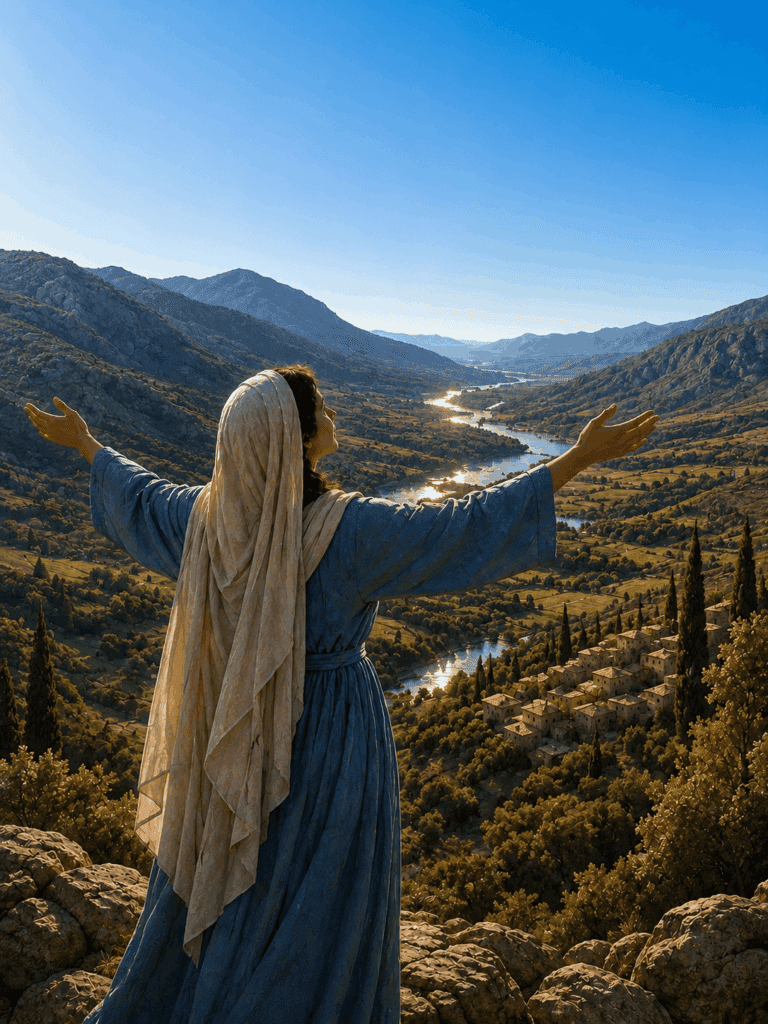 Mary proclaims the Magnificat