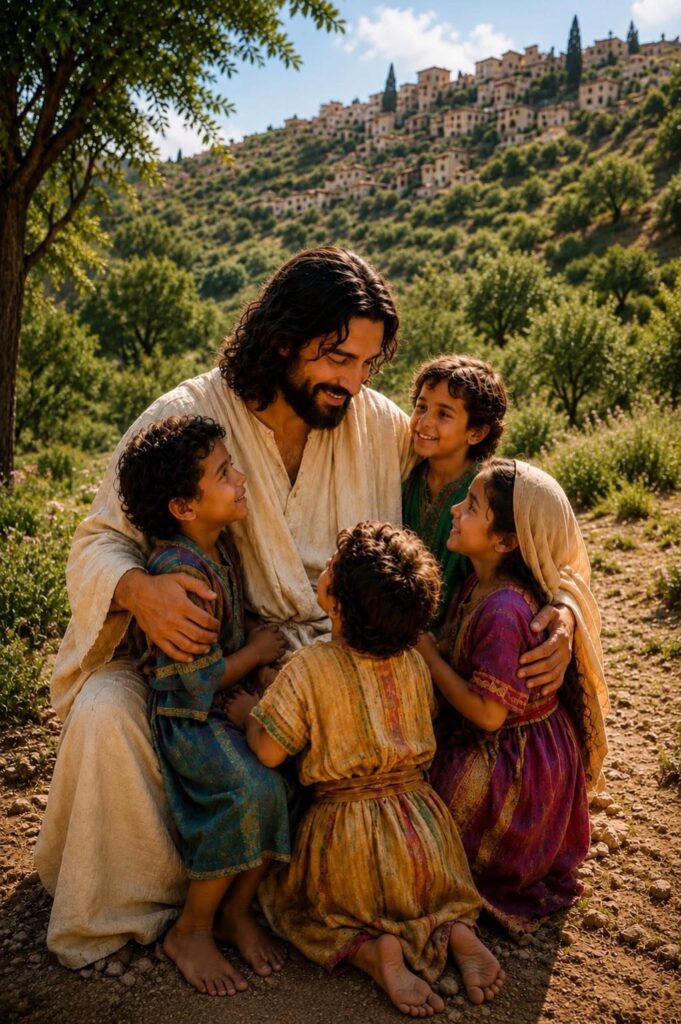 Third Luminous Mystery of the Rosary. Jesus teaches that those who become like little children will enter the Kingdom of Heaven.