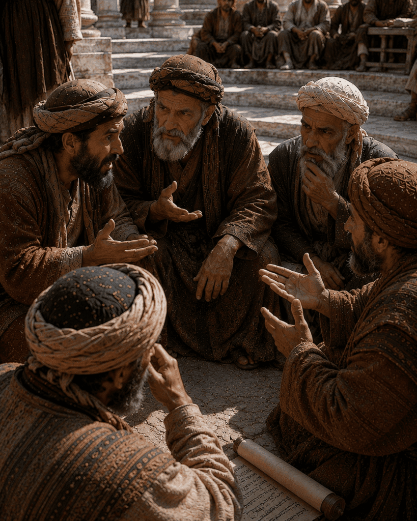 The teachers are amazed by Jesus' wisdom