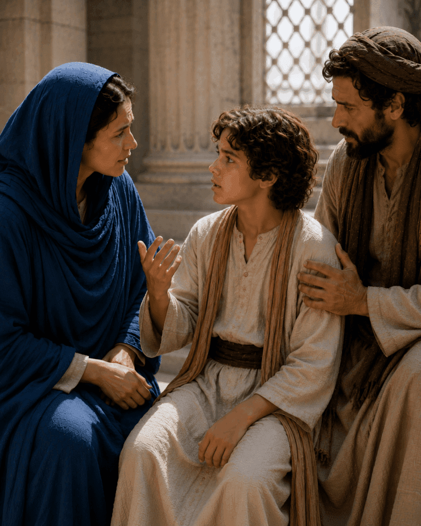 Jesus explains He must be in His Father's house