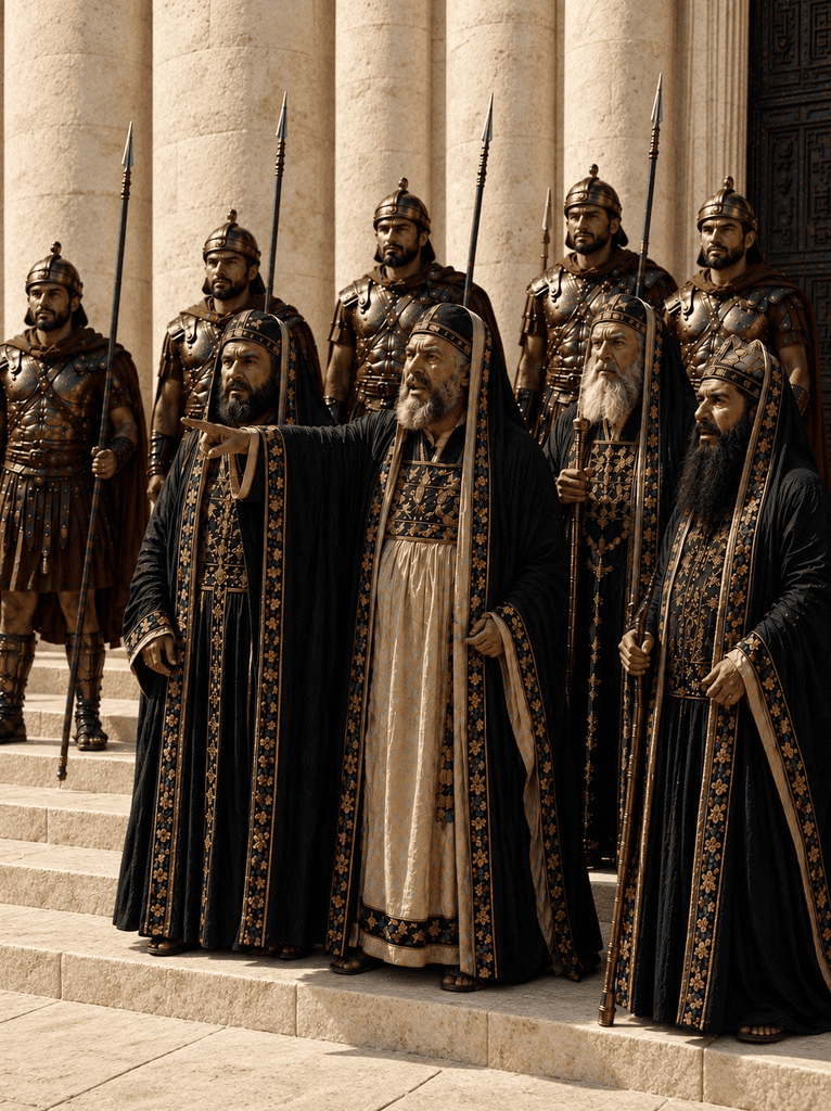 Religious leaders declare, “We have no king but Caesar.”